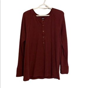 Large Patagonia Henley: organic cotton long sleeve